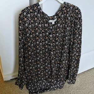 Black Floral Blouse